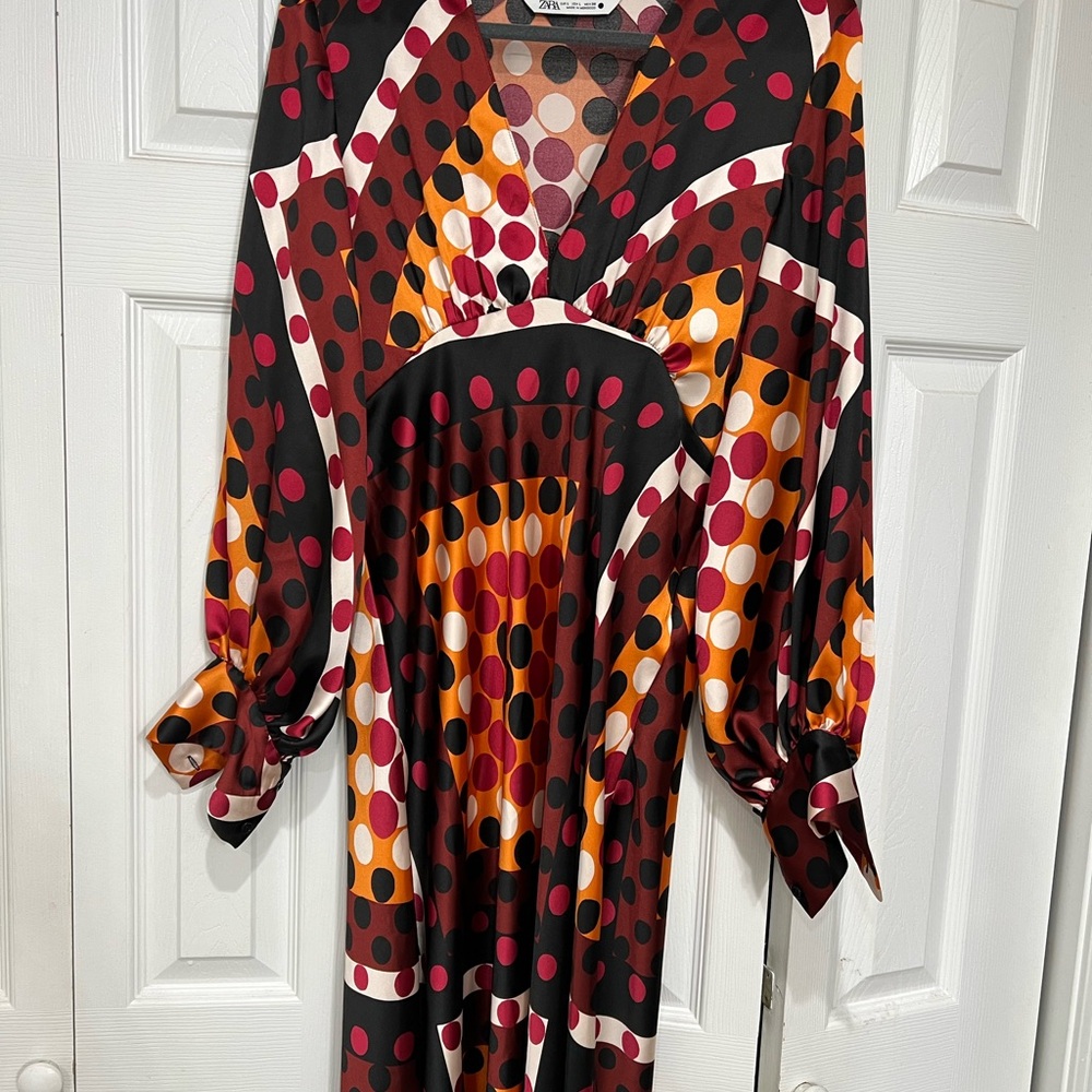 Zara printed midi dress - Picture 4 of 4